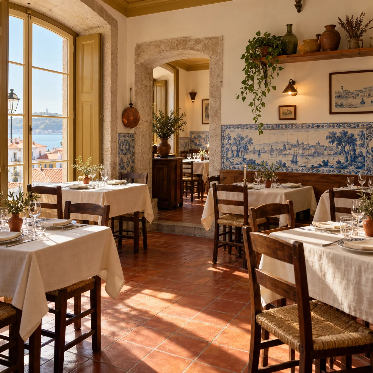 Ambiente do restaurante (imagem fictícia)